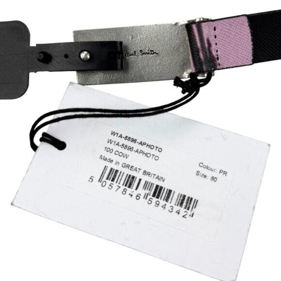 NWT PAUL SMITH Women's Cow Leather Pattern Belt Size Medium 80 CM / 31.5" Inches - Picture 8 of 10